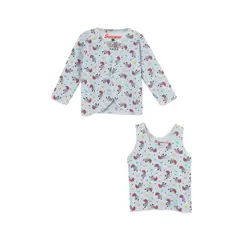 SANTANA - Camiseta Manga Larga + Esqueleto Bebé Niña Cereza