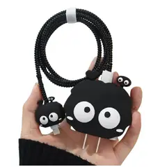 GENERICO - Funda En Silicona Protector De Cargador IPhone Love Heart Coal Ball