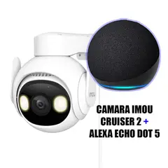 IMOU - Combo Cámara Cruiser 2 5MP 3K Wifi IP 66 Robótica + Alexa Echo Dot 5 Negro