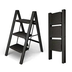 GENERICO - Butaco Escalera Plegable Metalica De 3 Pasos