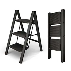 GENERICO - Butaco Escalera Plegable Metalica De 3 Pasos