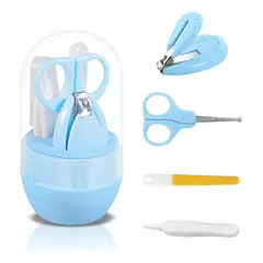 GENERICO - Kit De Higiene Aseo para Bebe 4 Piezas Cortauñas y lima