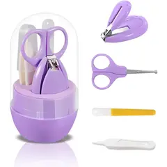 GENERICO - Kit De Higiene Aseo para Bebe 4 Piezas Cortauñas y lima