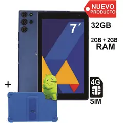 KRONO - Tablet 7 Pulgadas Sim Card 2GB RAM 32GB Android 13 Azul