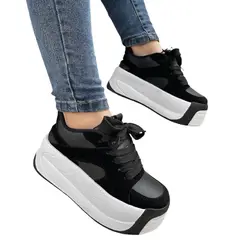 EVEGONZ - Zapato Casual Para Mujer Tenis Suela Alta de Moda