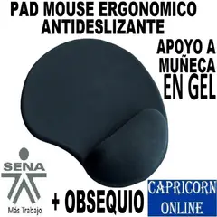 GENERICO - Pad Mouse Apoyo Muñeca En Gel + Obsequio