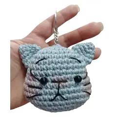 VANIDADES COLLECTIONS - Amigurumi Gato Muñeco Llavero Gato Detalle