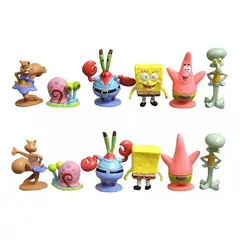 GENERICO - Muñecos Bob Esponja Y Sus Amigos Set X6 Figuras