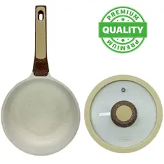 ONE PIXEL - Sartén Antiadherente En Mármol Tapa De Vidrio 18cm