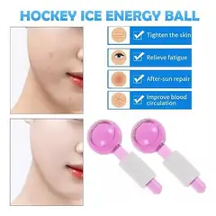 JASHEN - Masajeador Globo De Hielo De Cristal Para El Rostro Facial