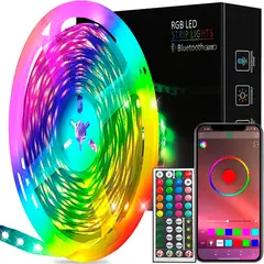 JAYSTORE - Cinta De Luz LED 30mts Bluetooth 5050 RGB + Control Tira De Luces