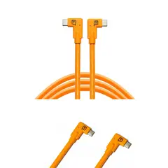 GENERICO - Cable TetherPro USB-C a USB-C 46m doble ángulo recto Naranja