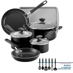 FARBERWARE - Batería 15Pzs antiad DiamondMax® Cookstart negra