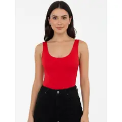 MOLGOA - Body para Mujer Escote Redondo Tirantes Anchos - Oslo