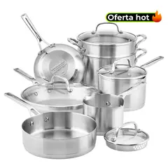 KITCHENAID - Batería 11Pzs acero inoxidable placa de inducción