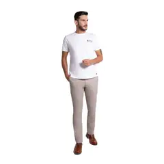 LEC LEE - Pantalón básico para hombre color beige