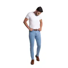 LEC LEE - Jean Trim para hombre color índigo claro