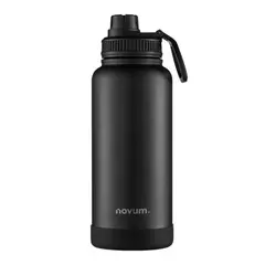 NOVUM - TERMO DEPORTIVO 32 OZ/ 950 ML NEGRO CON BASE SILICONA