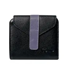 TOTTO - Billetera De Cuero Almandina Con RFID Blocker Negra