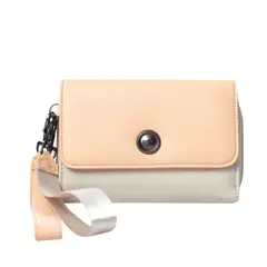 TOTTO - Billetera Style Can con RFID Blocker Rosada/Gris