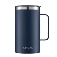 NOVUM - VASO 20 OZ / 600 ML AZUL CON AGARRADERA.