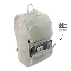 TOTTO - Morral Universitario Porta PC 14" Cloud Beige Unisex