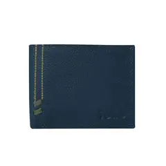 TOTTO - Billetera De Cuero Maxi Azul Mediana