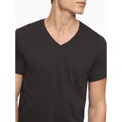 CALVIN KLEIN - Pack De 3 Camisetas Negras De cuello en V Para Hombre