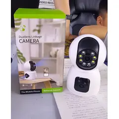 GENERICO - Camara De Seguridad Doble Lente Wifi gira 360°