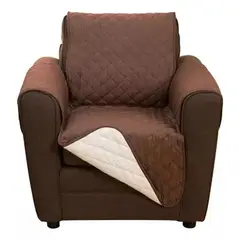 GENERICO - Funda Cobertor ,cubre Sofa Protector Reversible 1 Cuerpo Color Marrón