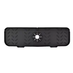 GENERICO - Tapete De Silicona Escurridor Grifo Cocina Fregadero Color Negro