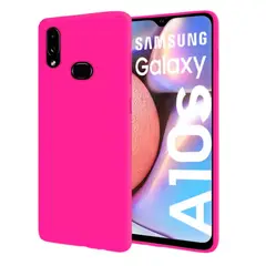 SPACE - Funda Estuche Silicone Case Compatible Samsung A10s Fucsia