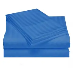 ZHOPI CO - Juego Sabanas Cama Doble Color Azul de Lujo