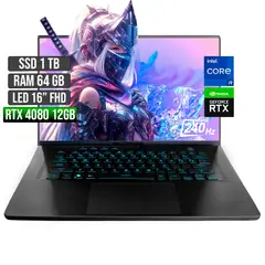 ASUS - Portátil ROG Zephyrus Intel Core i9 RTX 4080 1TB 64GB 16"