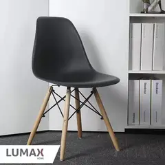 GENERICO - Set 2 Sillas Tipo Eames Oficina Comedor Color Del Asiento Negro