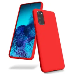 SPACE - Funda Estuche Silicone Case Compatible Con Samsung S20 FE Rojo