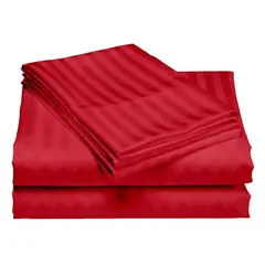 ZHOPI CO - Juego Sabanas Cama KING Color Rojo de Lujo