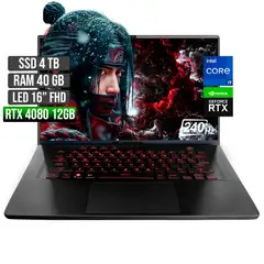 ASUS - ROG ZEPHYRUS INTEL CORE I9-13900H RTX 4080 12GB SSD 4TB RAM 40GB LED 16" FHD 240Hz