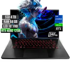 ASUS - ROG ZEPHYRUS INTEL CORE I9-13900H RTX 4080 12GB SSD 4TB RAM 64GB LED 16" FHD 240Hz