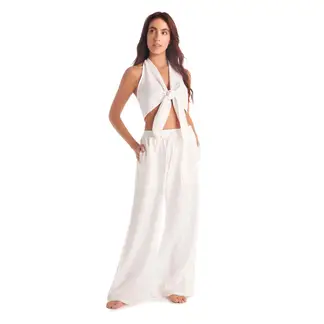 CHAMELA - Top Anudado De Baño Blanco 43995