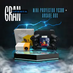 GENERICO - Mini Proyector HD Portátil + Consola Arcade Retro ¡Diversión Completa