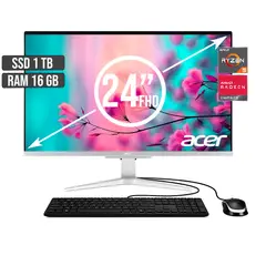 ACER - TODO EN UNO AMD RYZEN 5-5500U SSD 1TB RAM 16GB LED 24 FHD