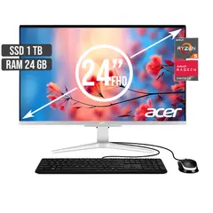 ACER - TODO EN UNO AMD RYZEN 5-5500U SSD 1TB RAM 24GB LED 24 FHD