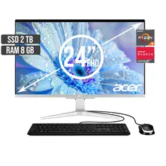 ACER - TODO EN UNO AMD RYZEN 5-5500U SSD 2TB RAM 8GB LED 24 FHD