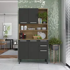BERTOLINI - Alacena Despensa Multiuso De 105 cm Con Mesón En MDP