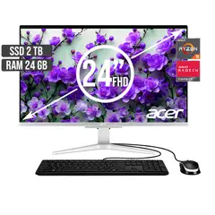 ACER - TODO EN UNO AMD RYZEN 5-5500U SSD 2TB RAM 24GB LED 24 FHD
