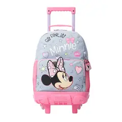 TOTTO - Morral con ruedas Niña Minnie Mediano Gris