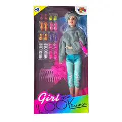 GENERICO - Muñeca Happy Moda Abrigo Coleccion Zapatos Acesorios Juguete