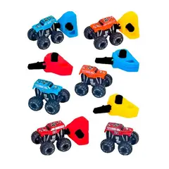 GENERICO - Carro Mini Monster Catapulta Coleccion Carreras X 6 Unidades