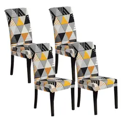 GENERICO - Juego Fundas Silla De Comedor Estampada Protector Forros Decorativo